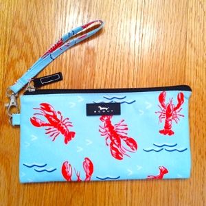 Scout Lobster Print Clutch in Blue and Red